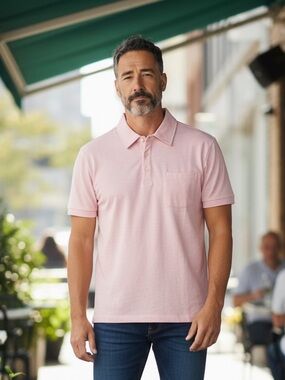 Goodfellow & Co Pale Pink Short-Sleeve Polo